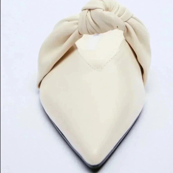 Zara Cream Bow Mule - Picture 4 of 9